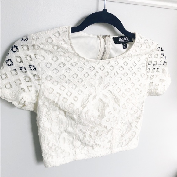 NWT Lulu’s White Lace Two Piece Set - Picture 1 of 12